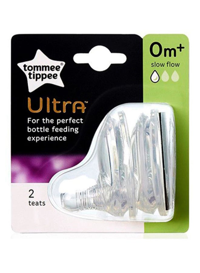 tommee tippee Closer To Nature Slow-Flow Teats, 0+ Months, Pack Of 2 - Clear  - Image 5
