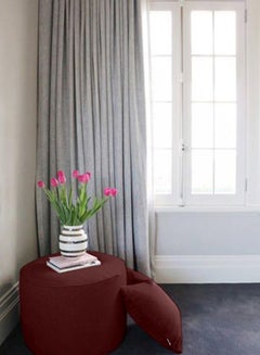 REGAL IN HOUSE Ottoman Pouf with Cushion Red  - Image 3