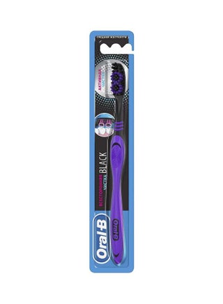 Surrounding Black Toothbrush, Medium Manual Toothbrush, 1 Count Multicolour - v1604509029/N30689469A_1