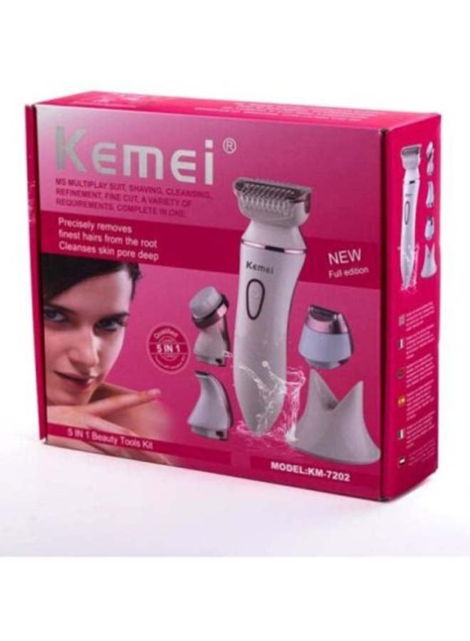 Km-7202 5-In-1 Beauty Tool Kit White/Purple