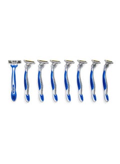 8-Piece Blue3 Comfort Razor Set Blue/Silver - v1604509066/N30689478A_3