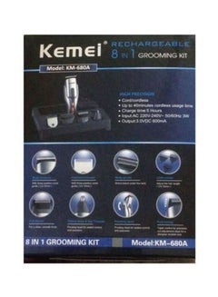 Kemei 8-In-1 Grooming Kit Grey/Black/Orange  - Image 4