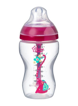 Advanced Anti-Colic Feeding Bottle, 340ml - Clear/Pink - v1604516034/N20105965A_1