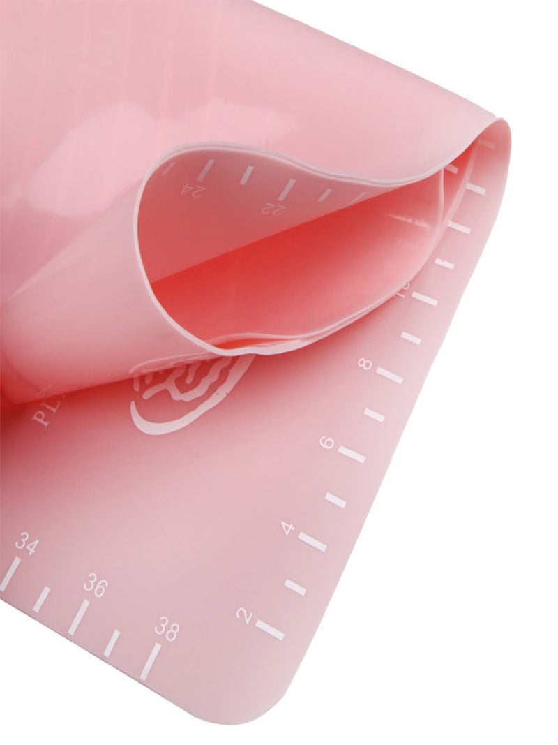 Non-Stick Silicone Rolling Pastry Mat Pink 40x30cm  - Image 3