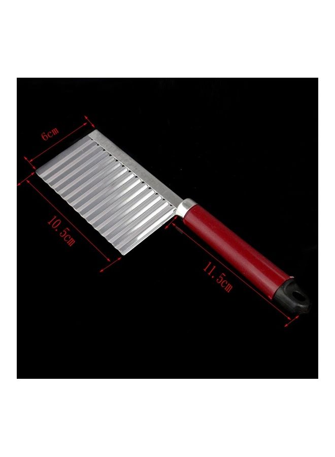 Stainless Steel Potato Wavy Edged Knife Silver 22x6cm - Image 2