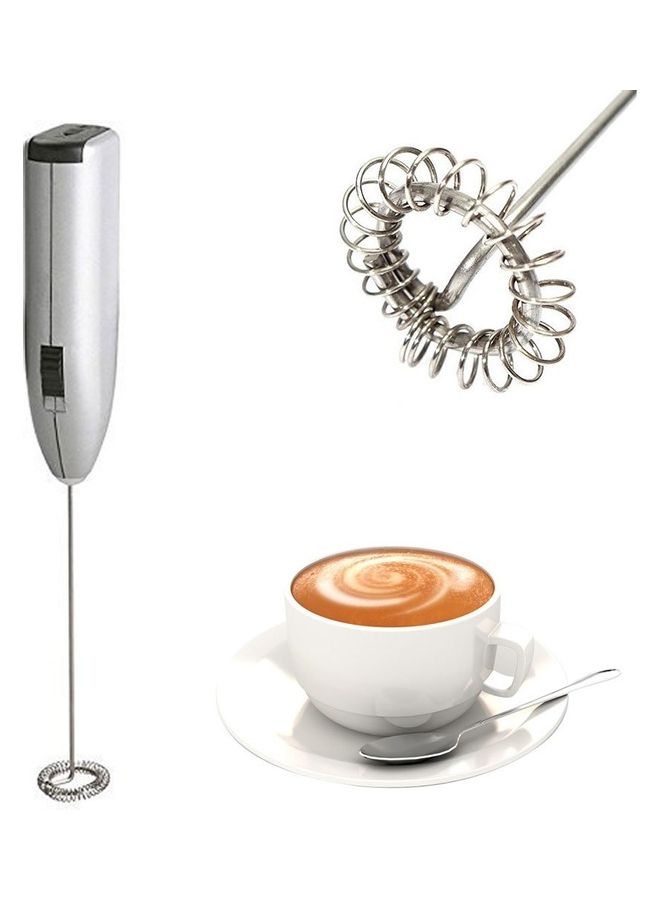 Electric Mini Beating Coffee Mixer Tool Silver 20cm - Image 3