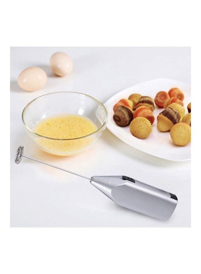 Electric Mini Beating Coffee Mixer Tool Silver 20cm - Image 4