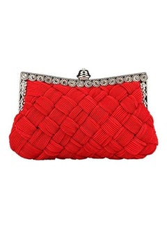 Generic Woven Evening Clutch Red  - Image 1