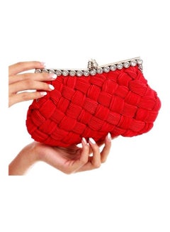 Generic Woven Evening Clutch Red  - Image 3