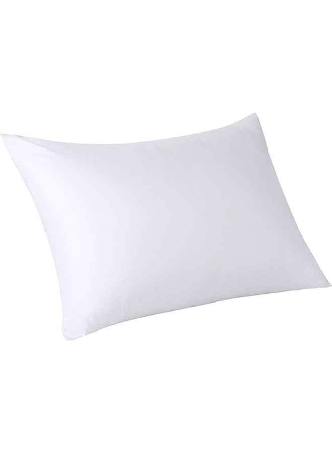 Simple Solid Color Rectangle Soft Sleeping Bed Pillow Fabric White 50x75cm  - Image 1