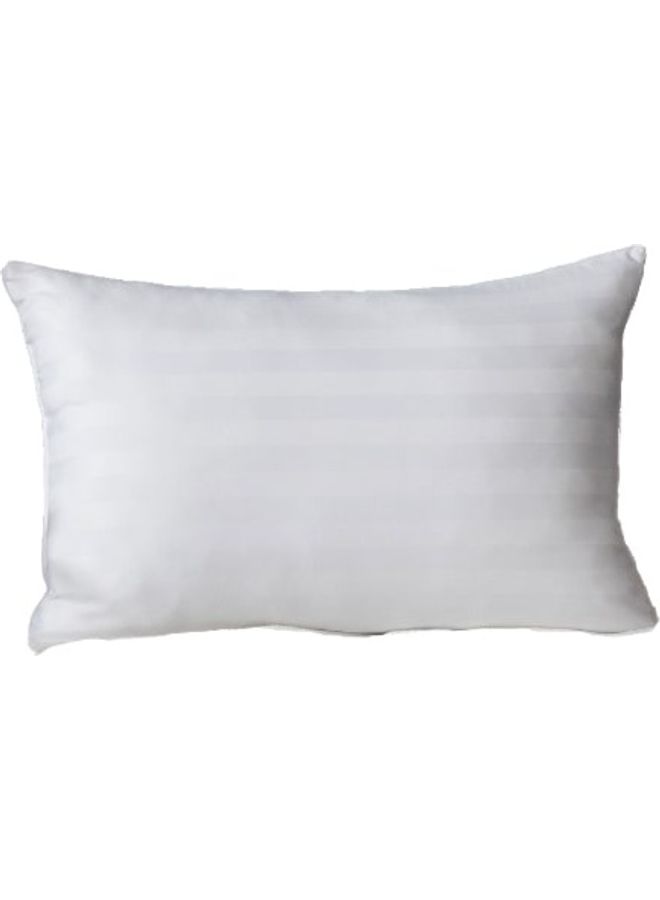وسادة سرير مريحة من قماش الساتان السميك بتصميم بسيط ومستطيل الشكل نسيج أبيض 50x75سم - Image 1