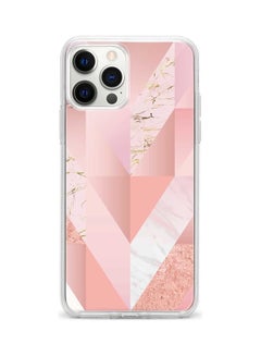 Protective Case Cover For Apple iPhone 12 Pro Max Marble Pink Vintage