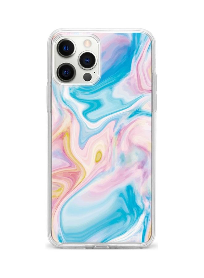 Stylizedd Protective Case Cover For Apple iPhone 12 Pro Max Marble Print Aqua - Image 1