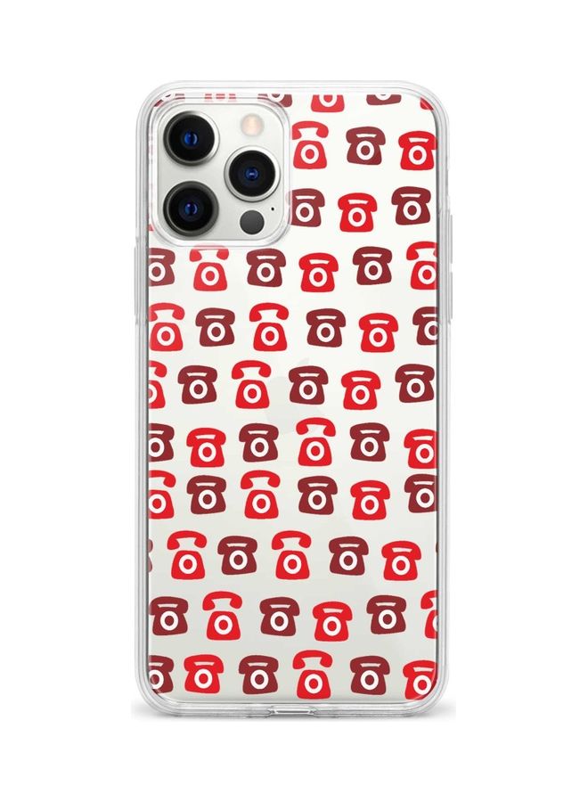 Stylizedd Protective Case Cover For Apple iPhone 12 Pro Max Red Ringing Telephone - Image 1