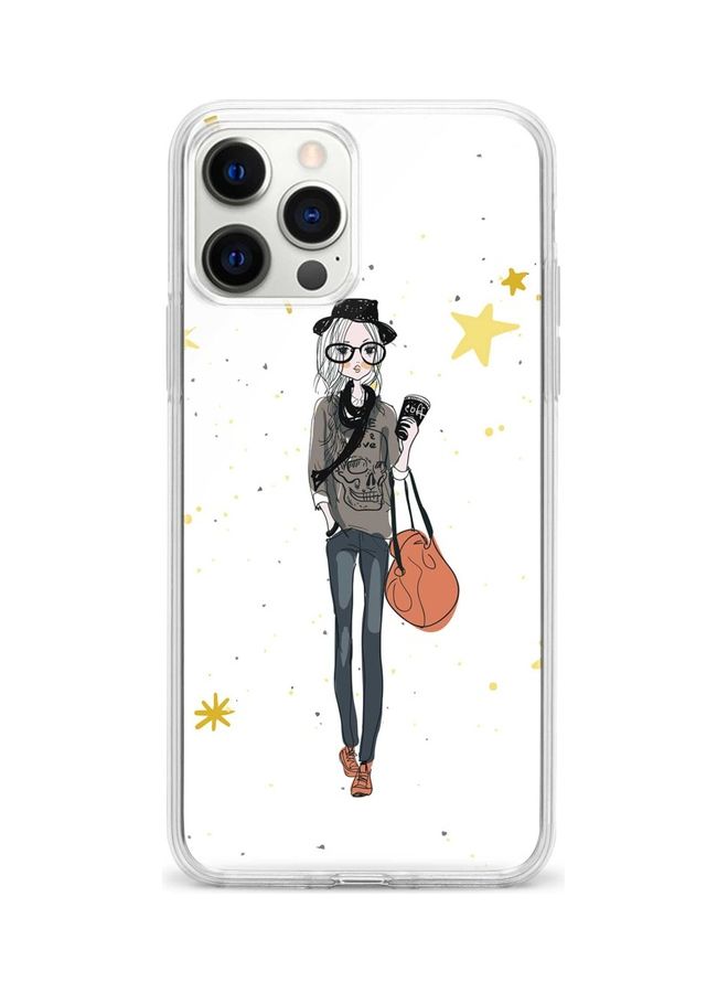 Stylizedd Fashionista Printed Case For Apple iPhone 12 Pro/iPhone 12 White/Grey/Blue - Image 1