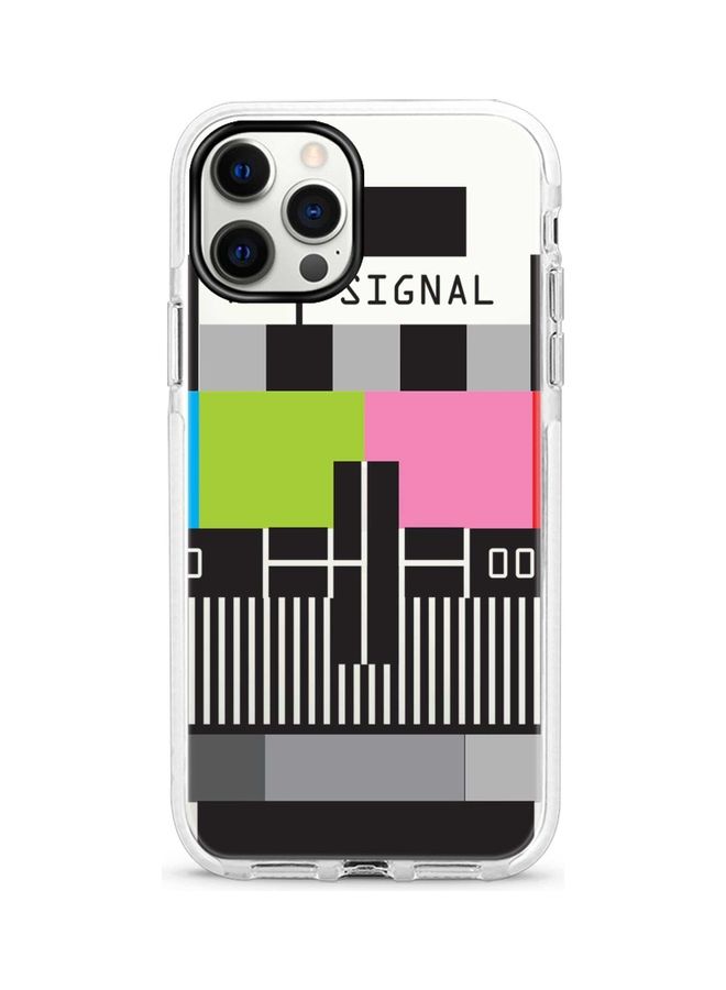 Stylizedd No Signal Tv Printed Case For Apple iPhone 12 Pro/iPhone 12 Black/Grey/Pink  - Image 1