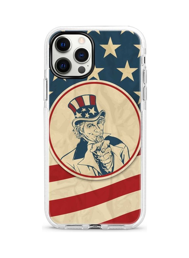 ستايلايزد غطاء حماية خلفي واقٍ بطبعة تعبر عن اختيار الغير لك لهاتف أبل آيفون 12برو/ آيفون 12 بيج/أحمر/أزرق - Image 1