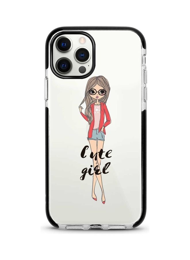 Stylizedd Dreamer Cute Girl Printed Case For Apple iPhone 12 Pro/iPhone 12 Clear/Red/Pink - Image 1
