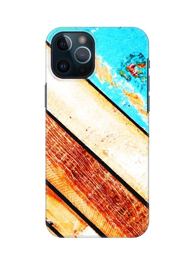 Wooden Pier Printed Case For Apple iPhone 12 Pro Blue/Brown/Beige