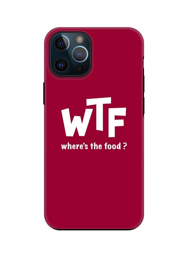 Stylizedd Where's The Food? Printed Case For Apple iPhone 12 Pro Max Red/White - Image 1
