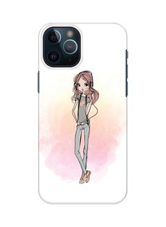 Girl Next Door Printed Case For Apple iPhone 12 Pro White/Grey/Pink