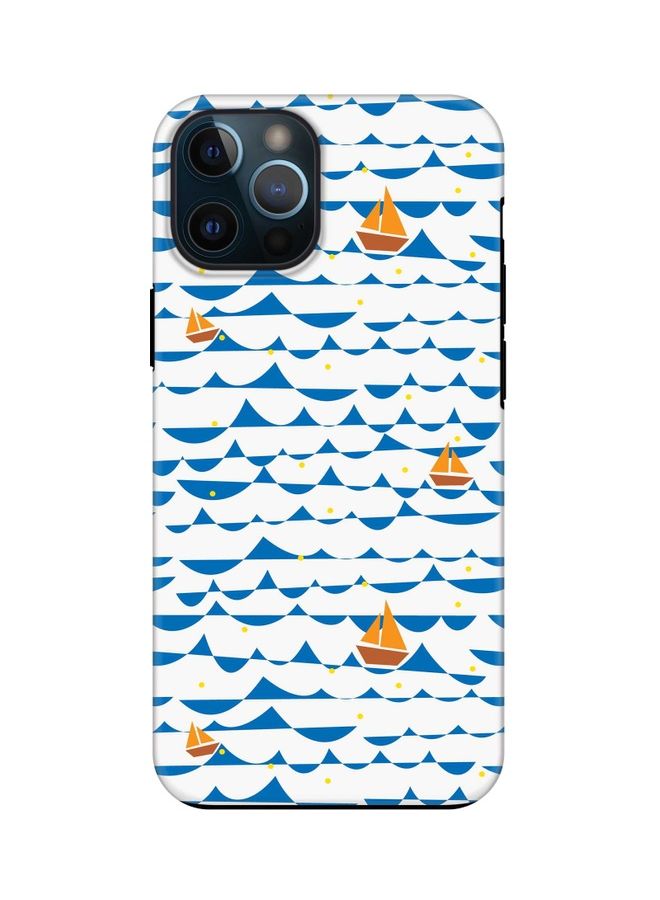 Sailing Sails Printed Case For Apple iPhone 12 Pro Max White/Blue/Yellow