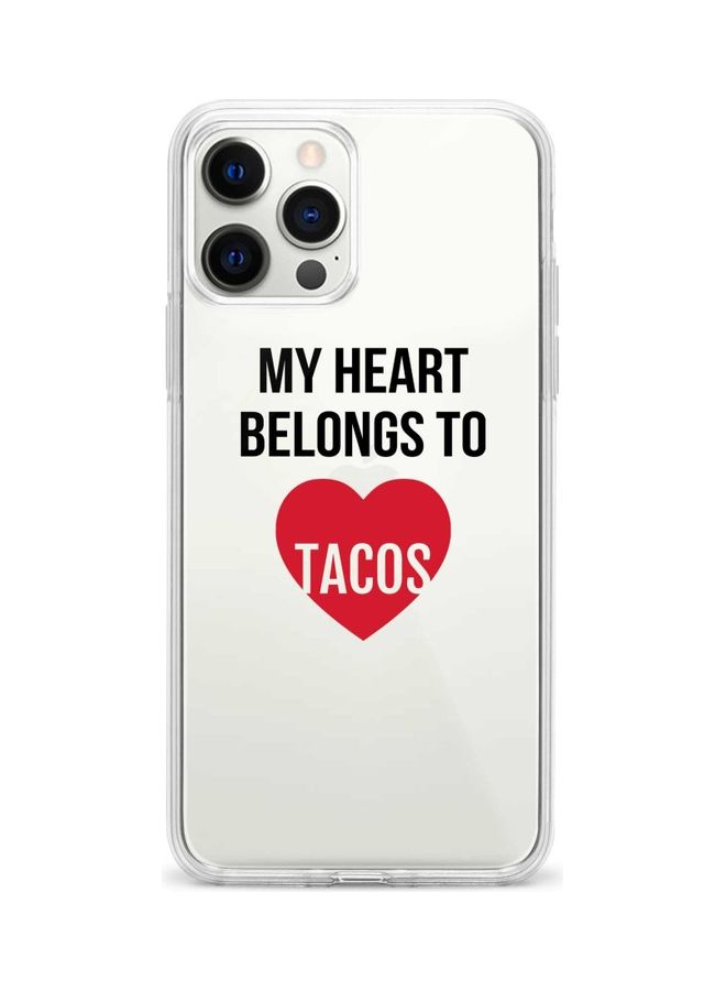 Stylizedd Protective Case Cover For Apple iPhone 12 Pro My Heart Belongs To Tacos - Image 1