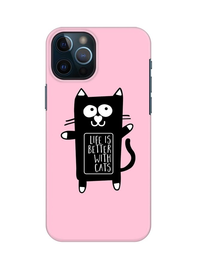 Stylizedd Protective Case Cover For Apple iPhone 12 Pro Max Pink/Black/White  - Image 1