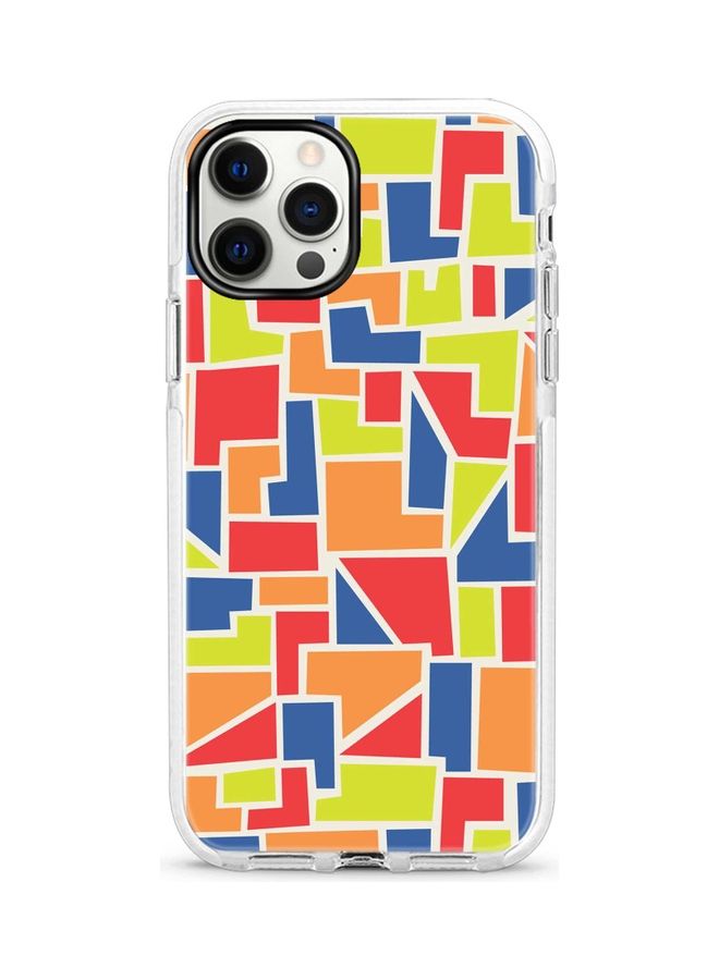 Stylizedd Color Shapes Printed Case For Apple iPhone 12 Pro/iPhone 12 Green/Red/Blue - Image 1