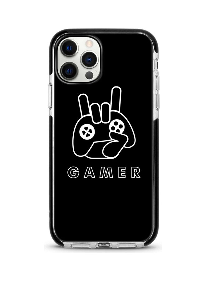 Stylizedd Gamer Printed Case For Apple iPhone 12 Pro/iPhone 12 Black/White - Image 1