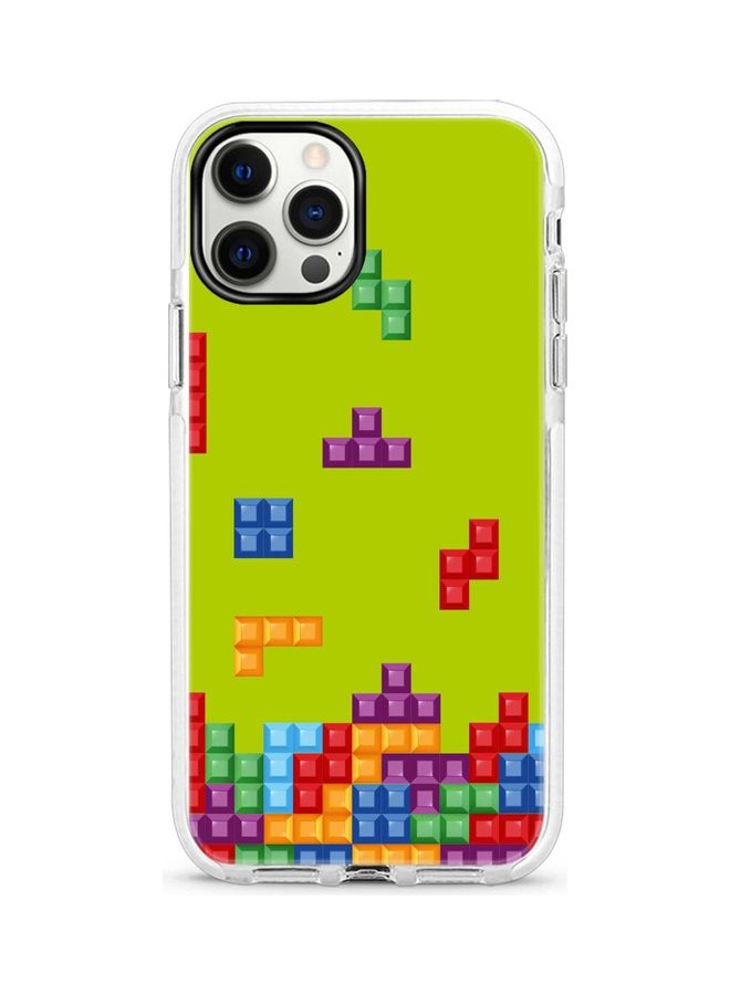 Stylizedd Tetris (green) Printed Case For Apple iPhone 12 Pro/iPhone 12 Green/Red/Purple - Image 1