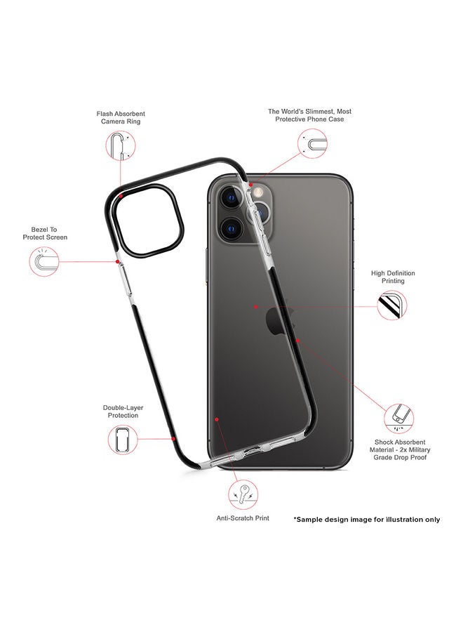 Stylizedd - Run Dxb Printed Case For Apple iPhone 12 Pro/iPhone 12 C;ear/Black/Red - Image 1