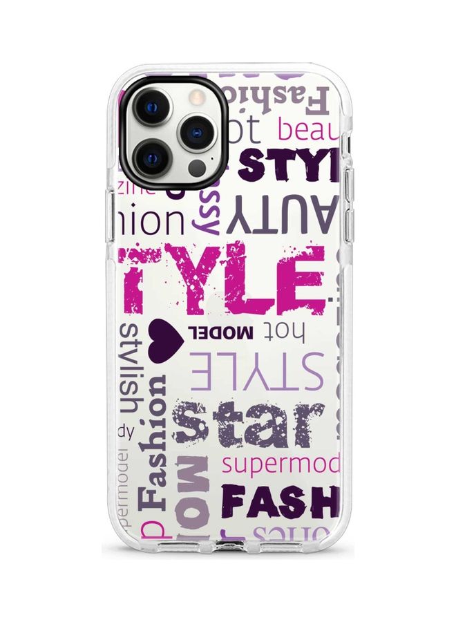 Stylizedd Fashion Statement Printed Case For Apple iPhone 12 Pro/iPhone 12 White/Purple/Pink - Image 1