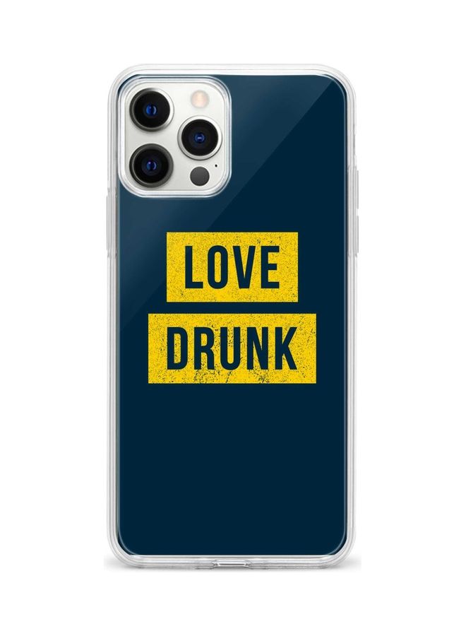 ستايلايزد غطاء حماية واقٍ لهاتف أبل آيفون 12 برو ماكس طبعة عبارة "Love drunk" - Image 1