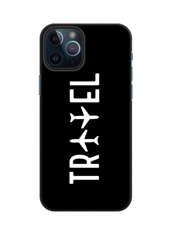 Stylizedd Travel Printed Protective Case Cover For Apple iPhone 12 Pro Max Black/White - Image 1
