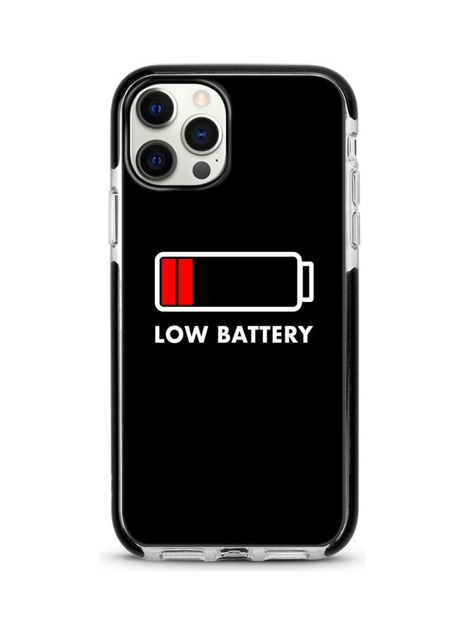 Stylizedd Low Battery Printed Case For Apple iPhone 12 Pro/iPhone 12 Black/White/Red - Image 1