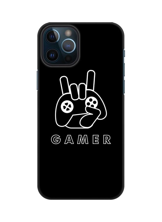 Stylizedd Gamer Printed Protective Case Cover For Apple iPhone 12 Pro Black/White  - Image 1
