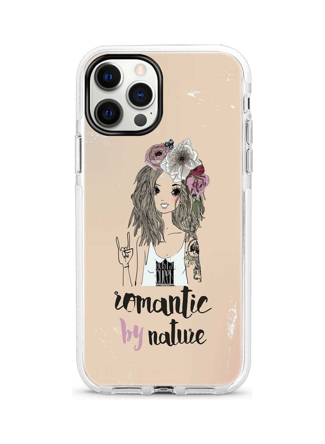 Stylizedd Romantic By Nature Printed Case For Apple iPhone 12 Pro/iPhone 12 Beige/Black/White - Image 1
