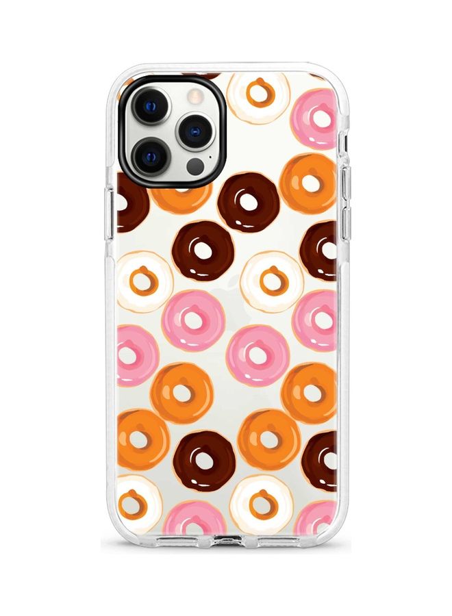 Stylizedd Donut Drops Printed Case For Apple iPhone 12 Pro/iPhone 12 Clear/Brown/Orange - Image 1