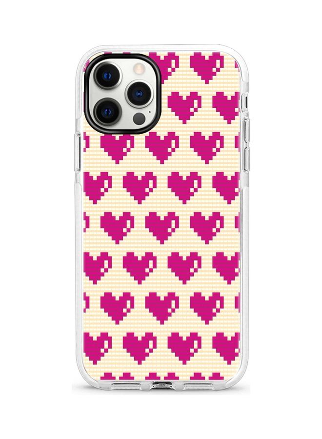 Stylizedd Protective Case Cover For Apple iPhone 12 Pro Max Pixel Hearts Full Print Pixel Hearts Full Print  - Image 1