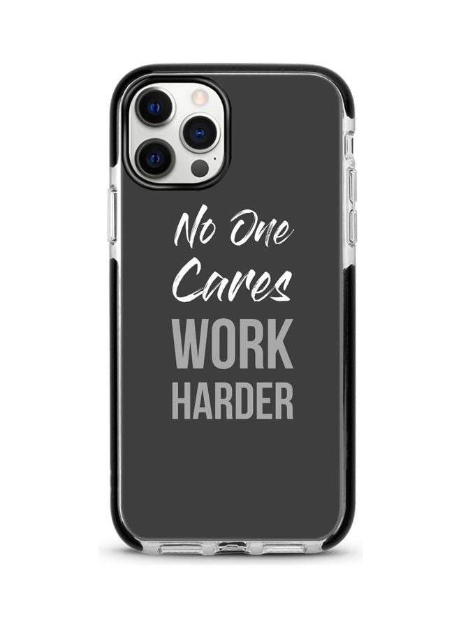 Stylizedd Work Harder Printed Case For Apple iPhone 12 Pro/iPhone 12 Black/White - Image 1