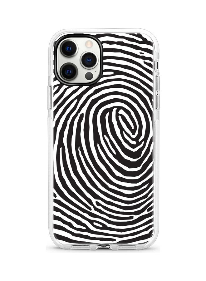 Stylizedd Finger Prints Printed Case For Apple iPhone 12 Pro/iPhone 12 White/Black - Image 1