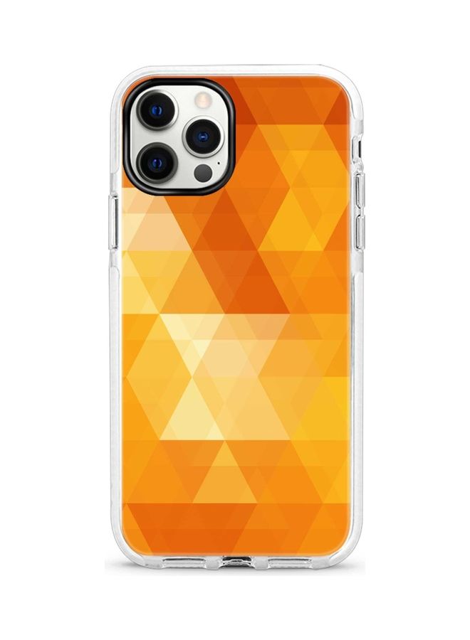 ستايلايزد غطاء حماية بطبعة جولد راش لهاتف أبل آيفون 12 برو\ آيفون 12 أصفر/برتقالي/بيج - Image 1