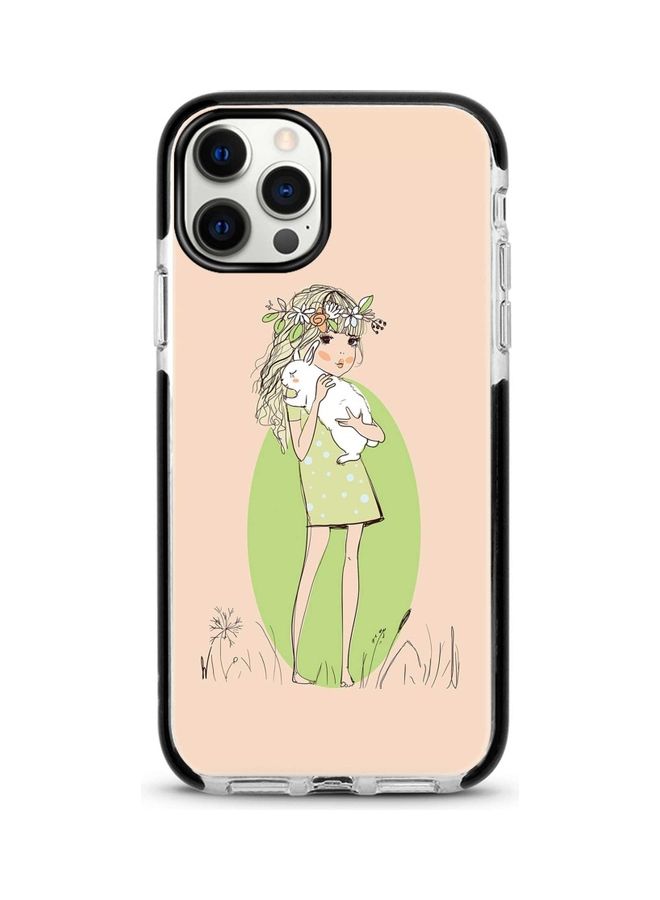 Stylizedd Bunny Cuddles Printed Case For Apple iPhone 12 Pro/iPhone 12 Beige/Green/Black - Image 1
