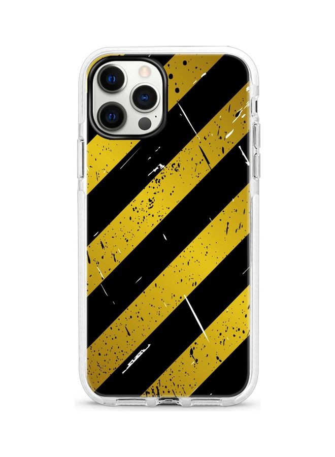 Stylizedd Under Construction Printed Case For Apple iPhone 12 Pro/iPhone 12 Black/Yellow - Image 1