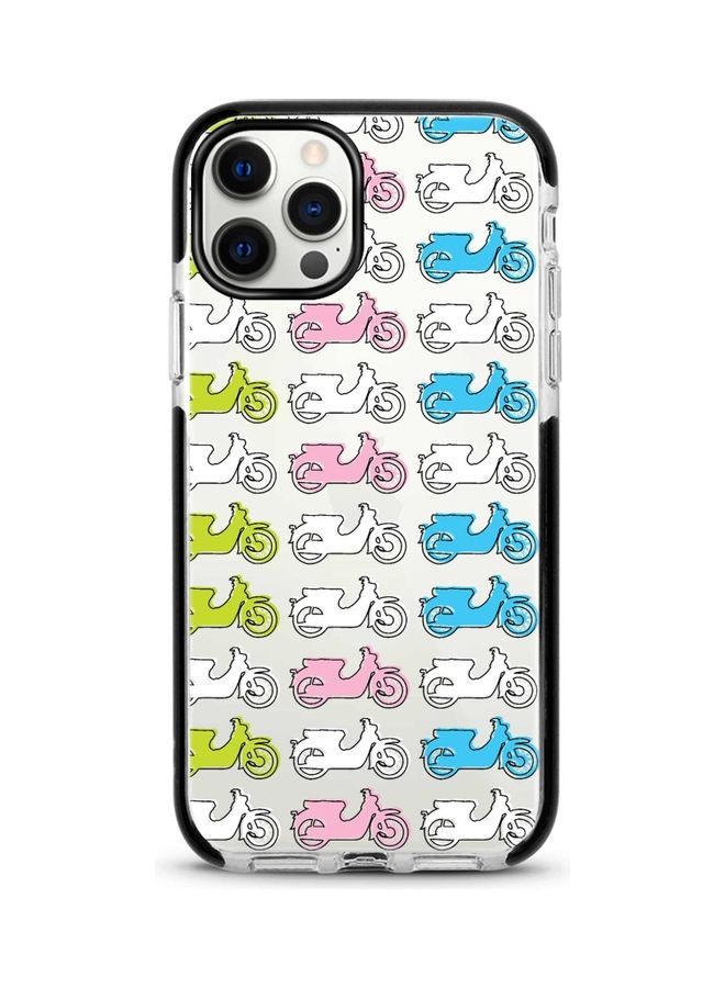 Stylizedd Asian Scooter Printed Case For Apple iPhone 12 Pro/iPhone 12 Clear/Blue/Green - Image 1