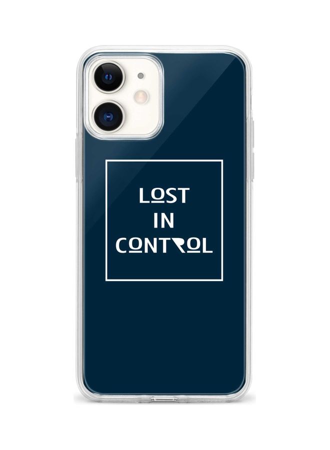 ستايلايزد حافظة حماية مطبوع عليها عبارة "Lost In Control" لهاتف أبل آيفون 12 ميني" أزرق / أبيض - Image 1