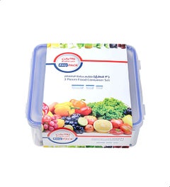 3-Piece Square Food Container Set Clear - v1604536675/N41304351A_3