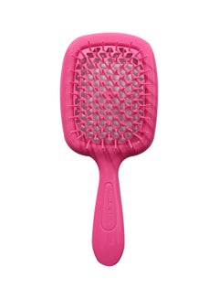 JANEKE Superbrush Detangle Hair Brush Bright Pink 22cm  - Image 1