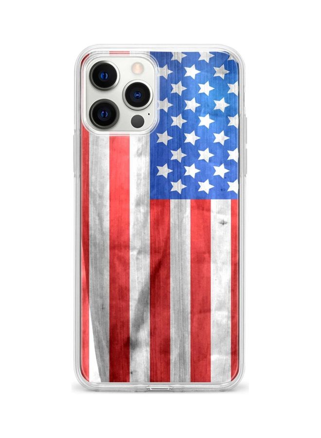 Stylizedd Protective Case Cover For Apple iPhone 12 Pro Max USA Grunge Flag - Image 1